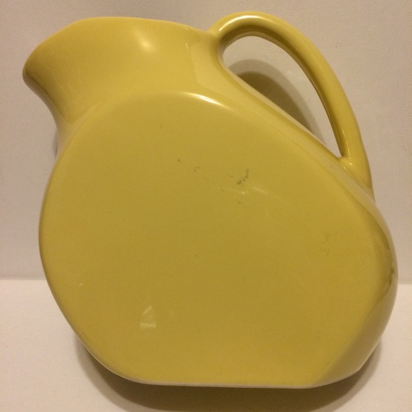 Vtg Chefsware Pitcher Yellow Disk Ice Lip Spout - Picture 6 of 8